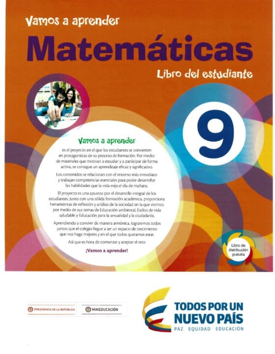 Vamos a Aprender Matemáticas 9 – Libro del Estudiante