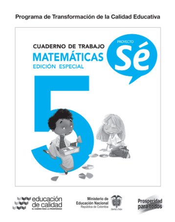 Cuaderno de trabajo matemáticas 5 proyecto sé