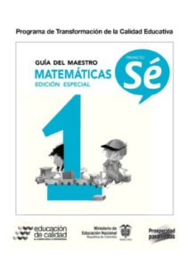 Guía del maestro matemáticas 1 proyecto sé