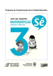Guía del maestro matemáticas 3 proyecto sé