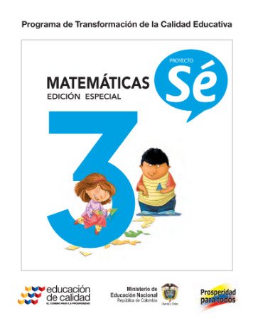 Libro del estudiante matemáticas 3 proyecto sé