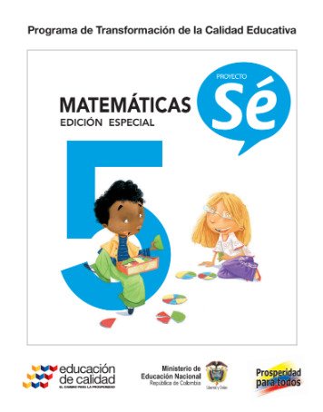 Libro del estudiante matemáticas 5 proyecto sé