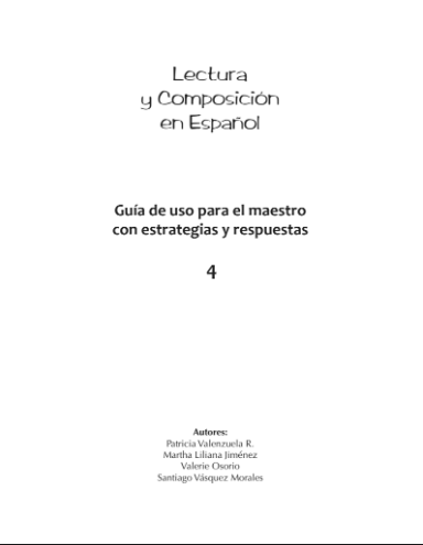 Lectura y Composición en Español Guía Docente Cuarto