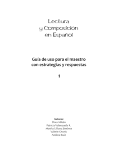 Lectura y Composición en Español Guía Docente Primero