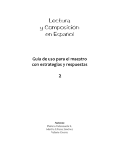 Lectura y Composición en Español Guía Docente Segundo
