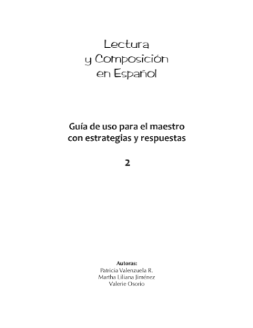 Lectura y Composición en Español Guía Docente Segundo