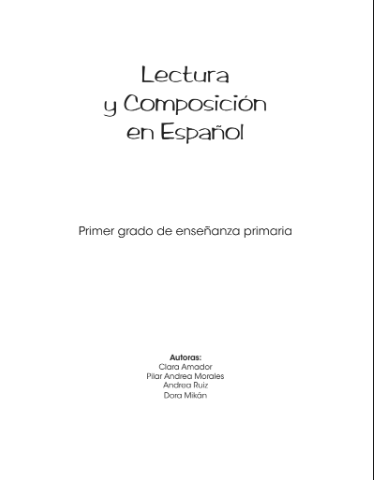Lectura y Composición en Español Primer Grado de Enseñanza Primaria